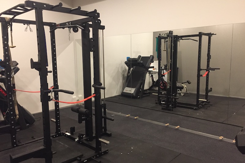 Athletes Village Gym Mirror Install