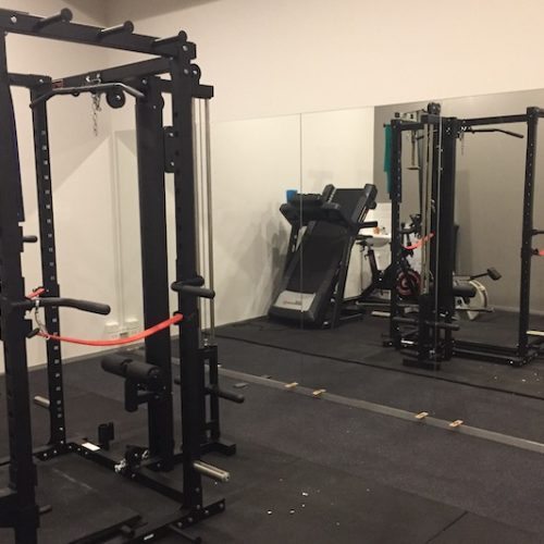 Athletes Village Gym Mirror Install